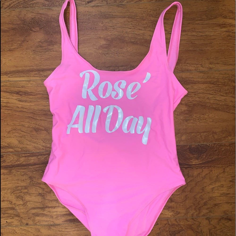 Rosé All Day swimsuit/bodysuit